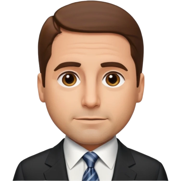 michael scott from the office, realistic emoji
