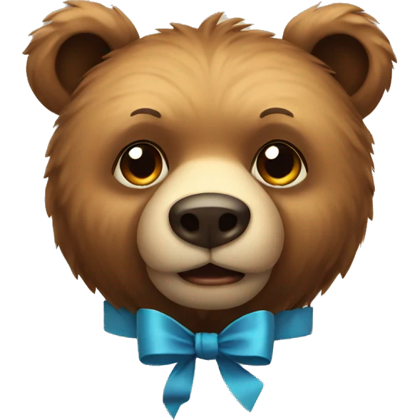 bear with bow  emoji