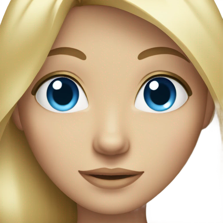 blonde girl with blue eyes emoji