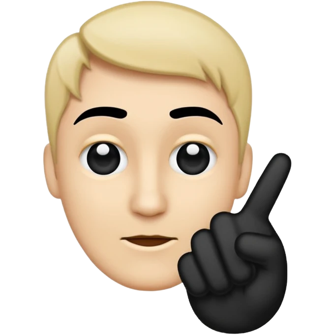 Point your finger at the face. Icon emoji