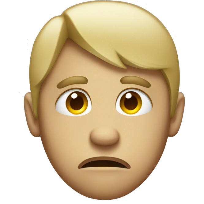 Depressed face emoji