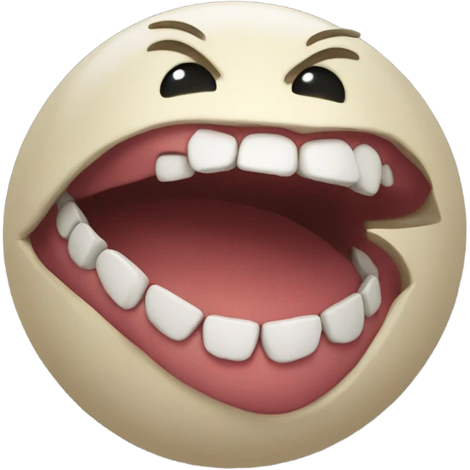 Balls with jaws emoji
