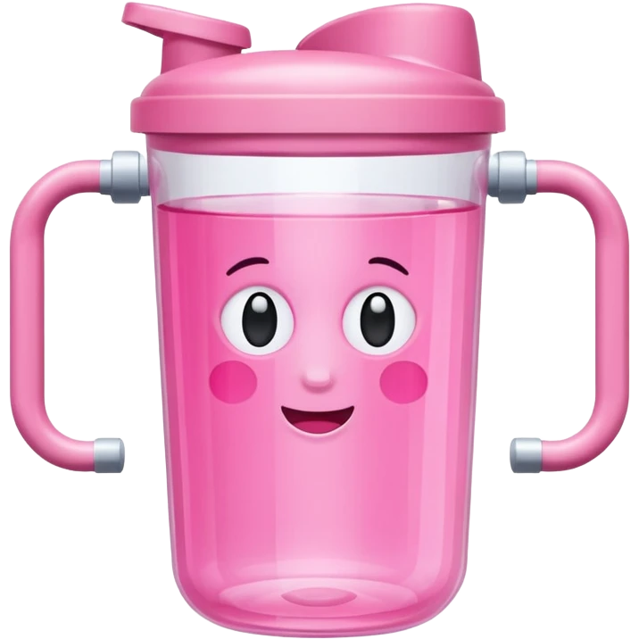 Pink gym water cup emoji