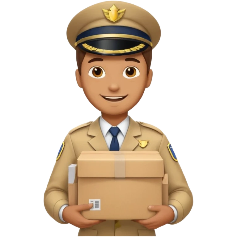 Hombre entregando paquetes (mensajero) emoji