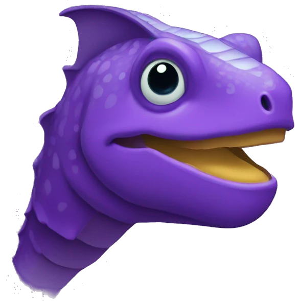 Purple kameleon emoji