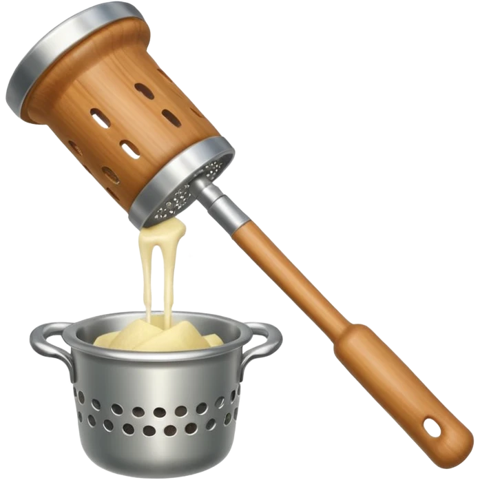 Potato masher - perforated pestle with a handle  emoji