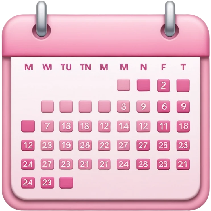 a pink-toned calendar emoji