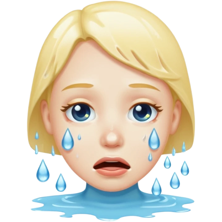 Drooling and face wet and water is white emoji