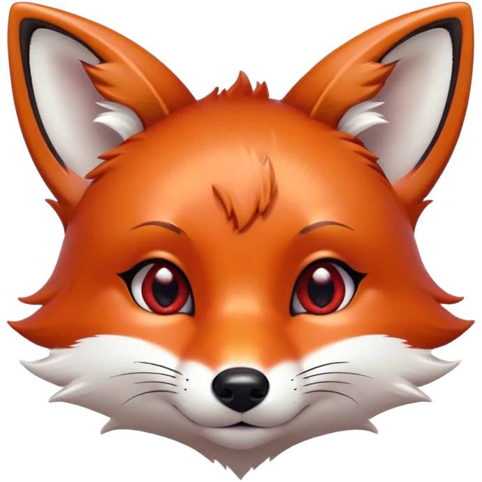 Cinematic Cute Fox Portrait Emoji, Head tilted playfully and inquisitively, featuring a glossy red Fur with delicate white accents and perky ears, round, sparkling amber eyes filled with mischievous curiosity, Simplified yet irresistibly adorable features, highly detailed, glowing with a warm, friendly glow, high shine, affectionate and lively, stylized with a touch of woodland whimsy, bright and endearing, soft glowing outline, capturing the essence of a mischievous yet loving fox, so playful it feels like it could dart out of the screen and into your arms! emoji