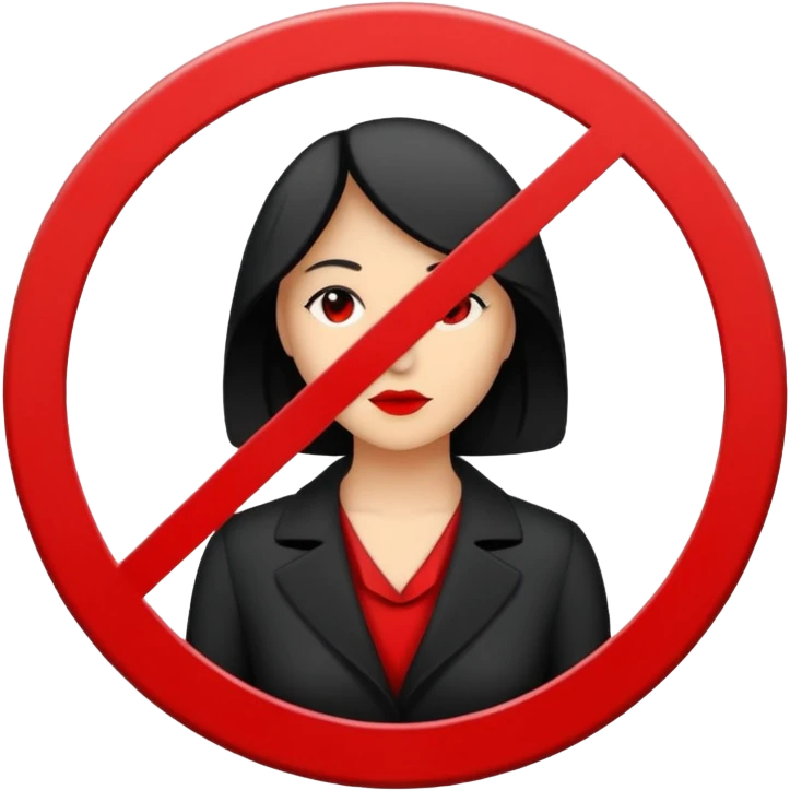 prohibition sign for weomen emoji