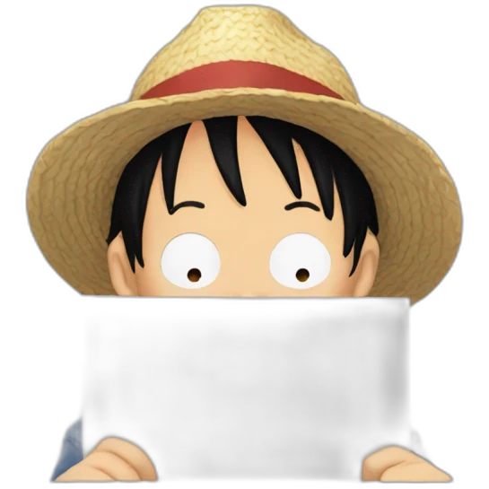 luffy hides his face with his hand emoji