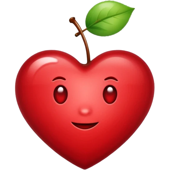 Cherry cola red Heart emoji  emoji