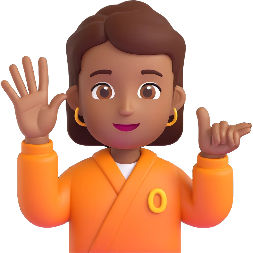 hand making the 'OK' gesture, brown skin tone, 3D emoji style emoji