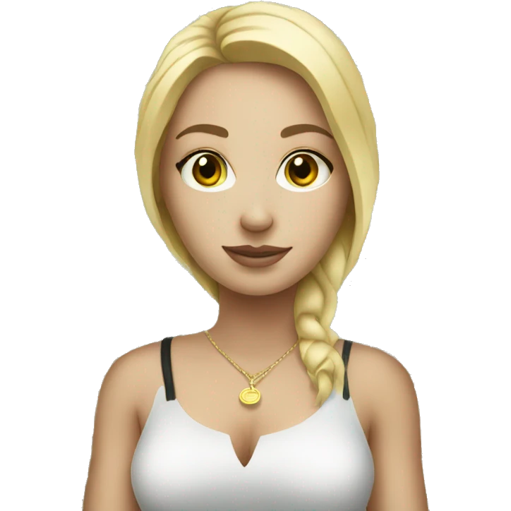 white girl with money emoji