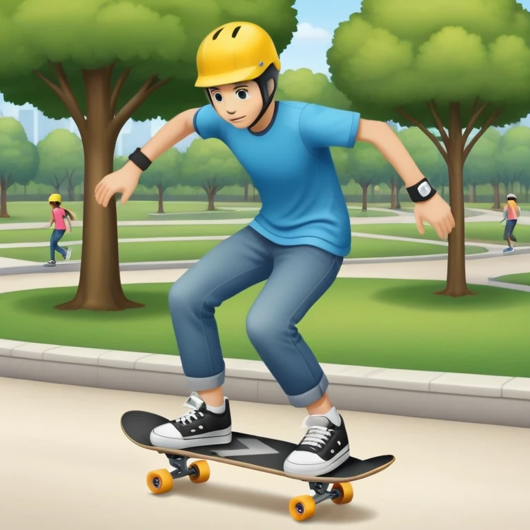 skateboarding at a park emoji