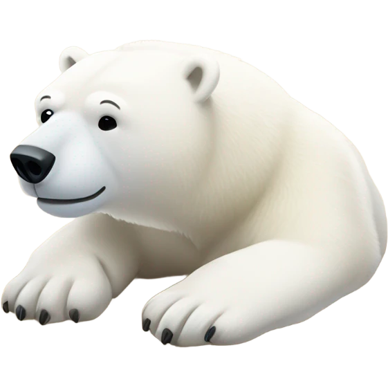 Polar bear on the beach  emoji