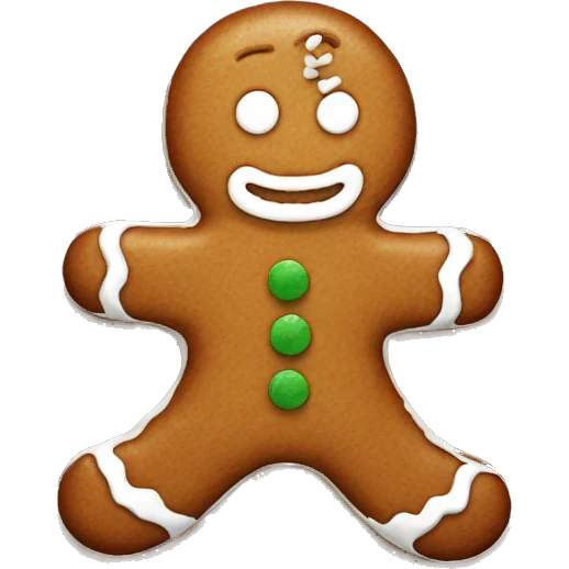 gingerbread man emoji