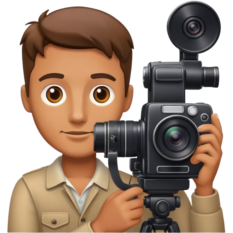 man with camera standing\ emoji