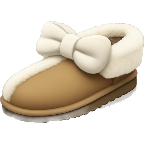 Ugg slippers with a bow on the back emoji