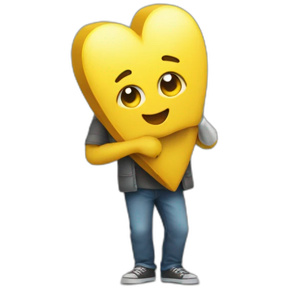 Yellow heart break emoji