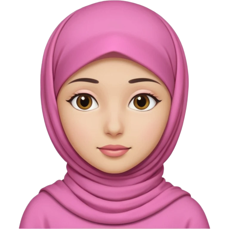 بنت محجبه لابسه وردي emoji
