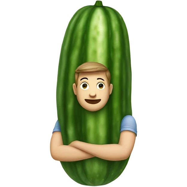 Sitting on a cucumber  emoji