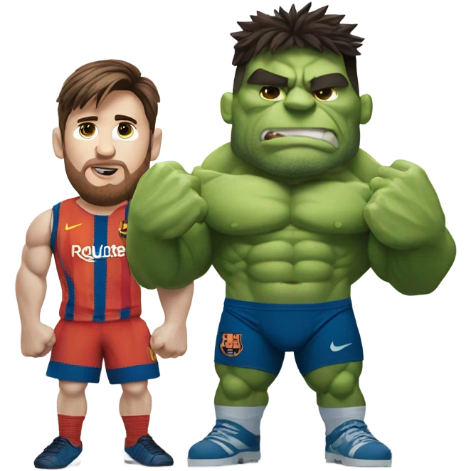 Messi holding fat hulk emoji