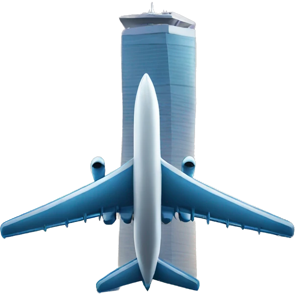 plane with two skyscraper emoji