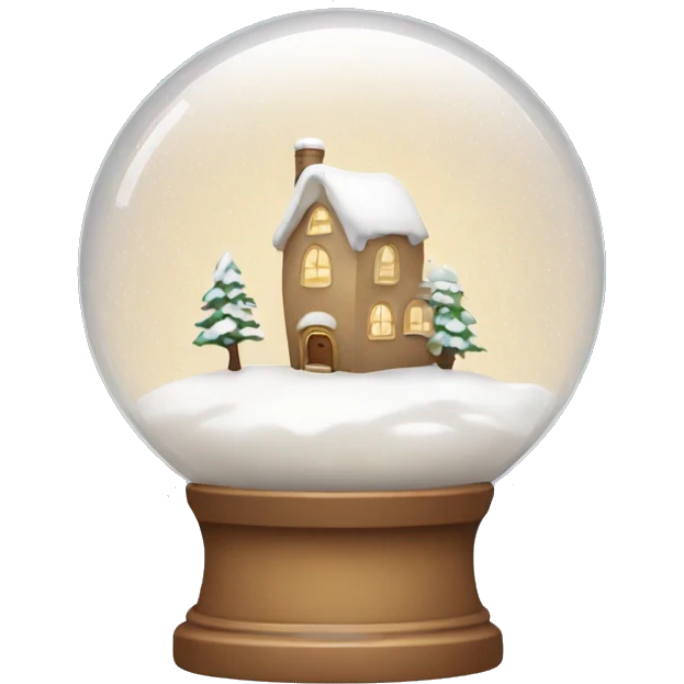 Beige snowy snow globe emoji