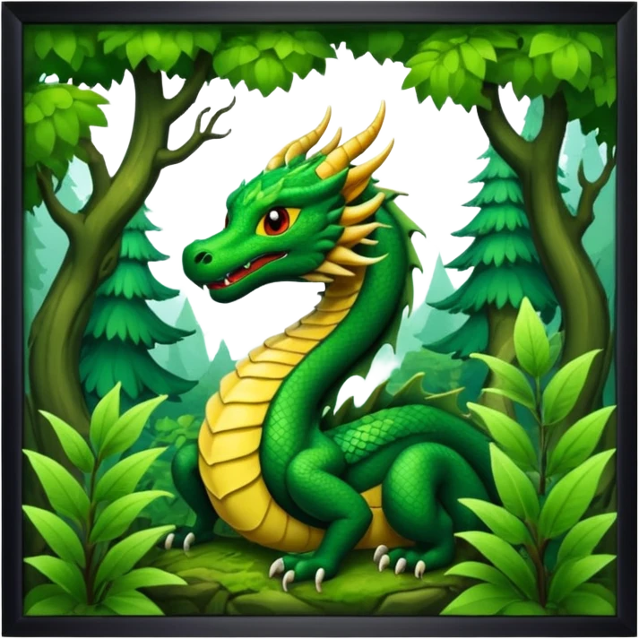forest with a hidden dragon emoji