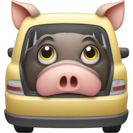 an pork stay at the car emoji