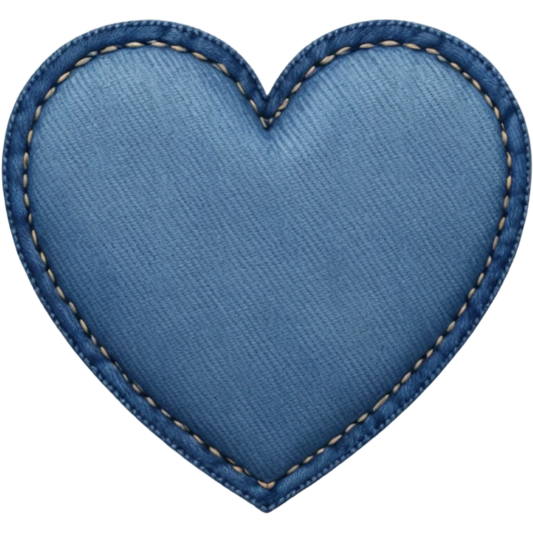 Heart shaped blue Denim  emoji