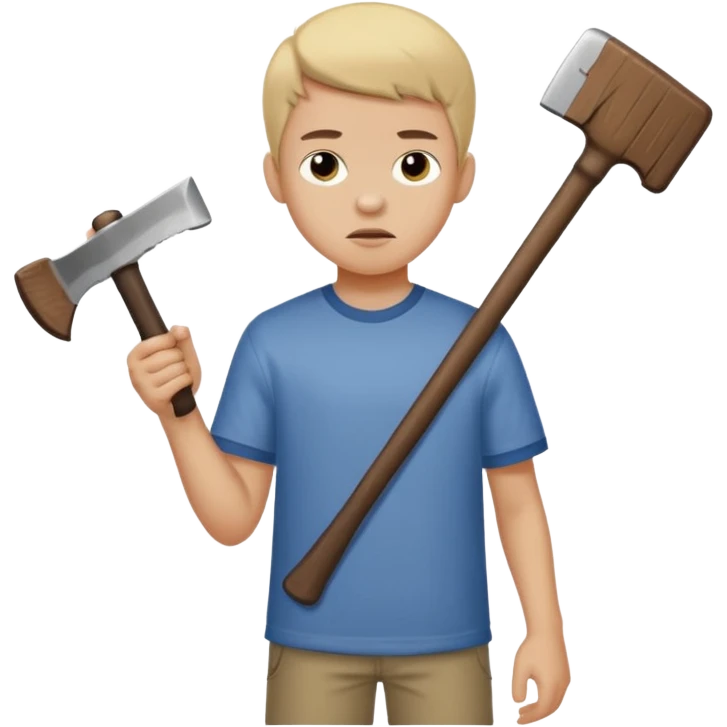 13 y/o Brian robeson at the beginning of Hatchet
struggling with his parents' recent divorce and harboring . He is angry, self-pitying
He is carrying a hatchet
He is in a single-engine plane with a pilot who soon suffers a heart attack, leaving Brian to navigate the crash and his new, harsh reality. emoji