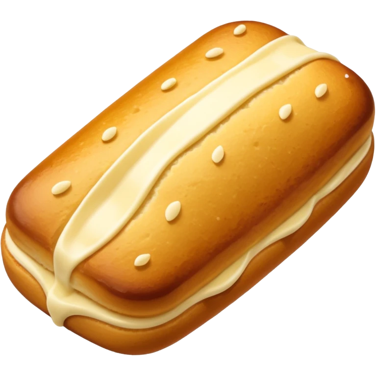 dessert Madeleine. without tail detail. long shape. 
one layer emoji