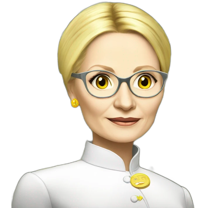 Tymoshenko with dollars in hand emoji