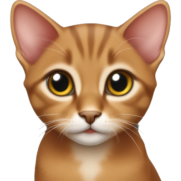 a kitten of the red color of the Abyssinian breed emoji