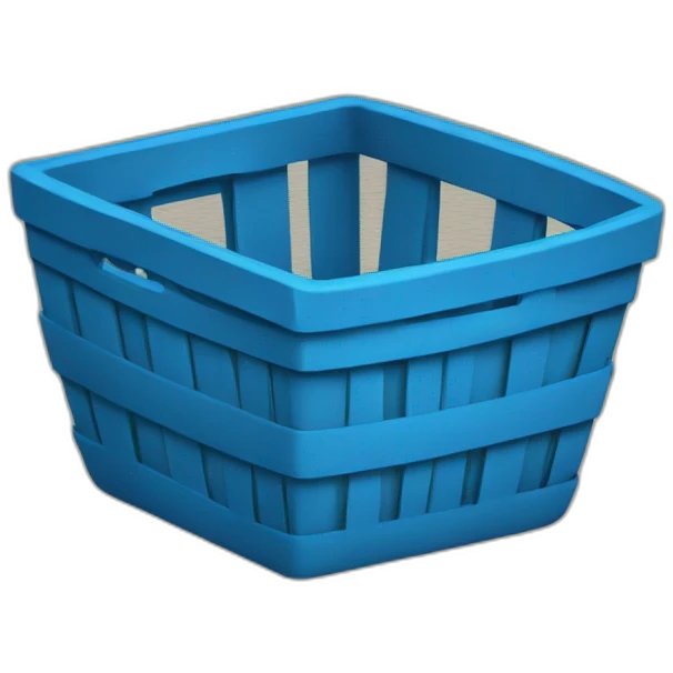 blue basket emoji