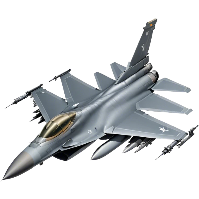 F-16 Fighting Falcon - General Dynamics (Stealth grey) emoji