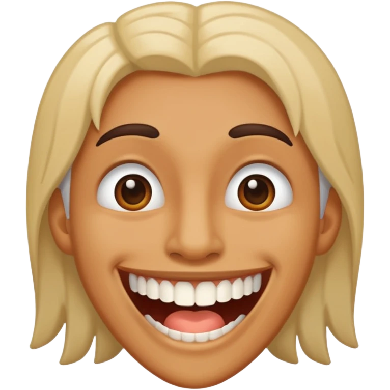 Make the teeth long emoji