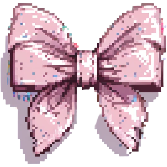 pink bow with sparkles emoji