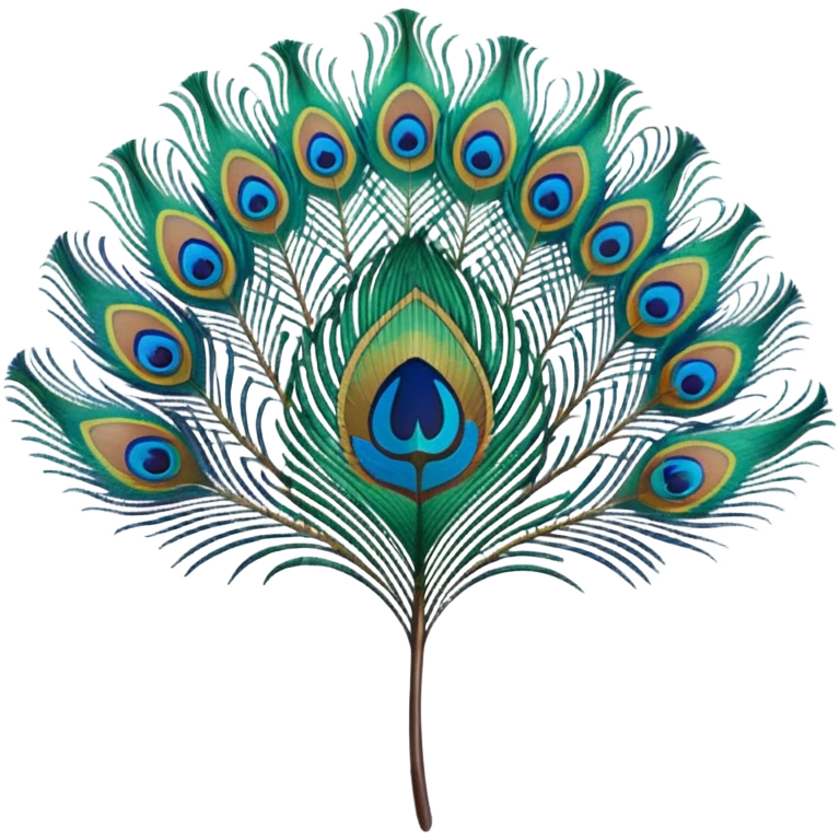 Peacock feather single simple emoji
