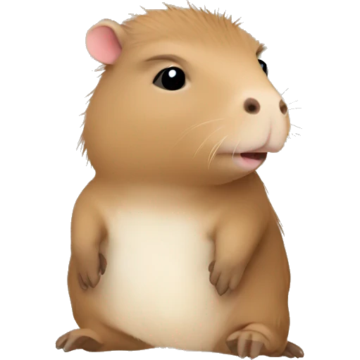 Baby capybara adorable emoji