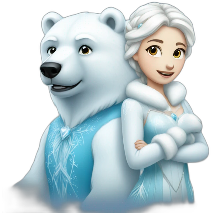 ice princess with a polar bear emoji