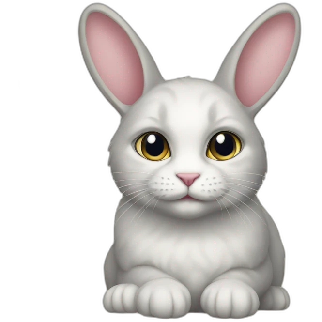 Lapin sur cat emoji