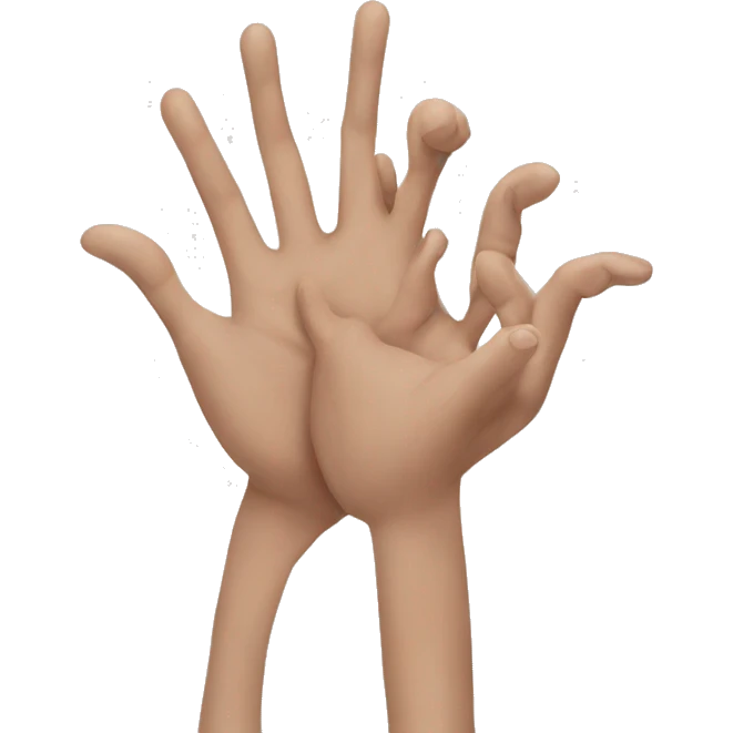 Hands using art suppli emoji