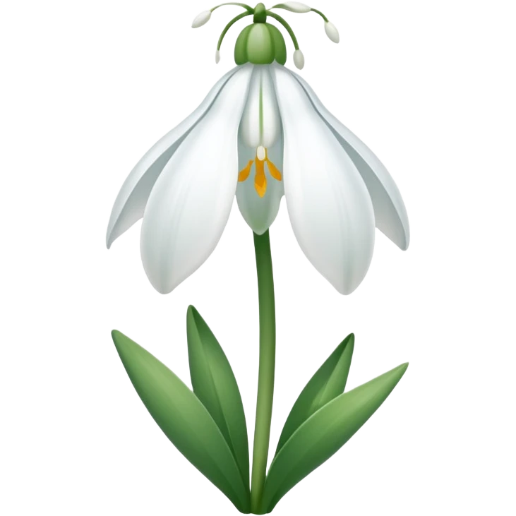 A pinterest magical snowdrop flower emoji