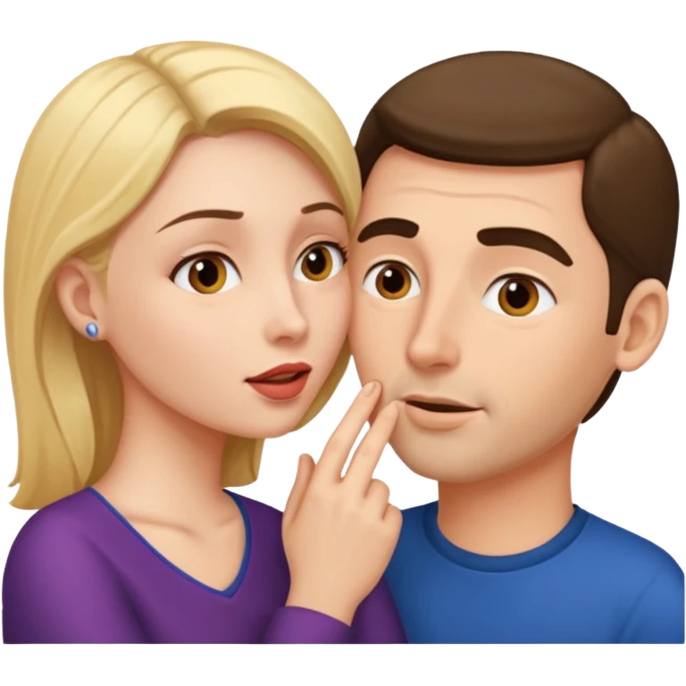 homme qui parle à l'oreille de la femme emoji