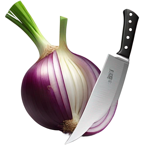 Knife kutting onion  emoji