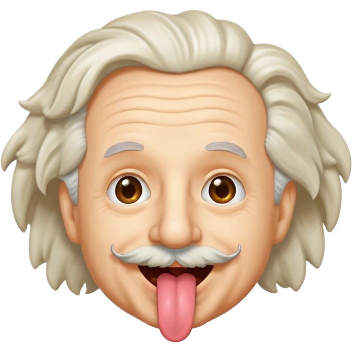Einstein stick out your tongue emoji