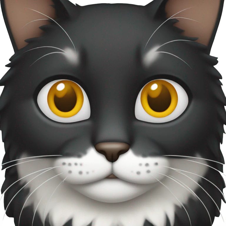 gato preto e branco gordo emoji